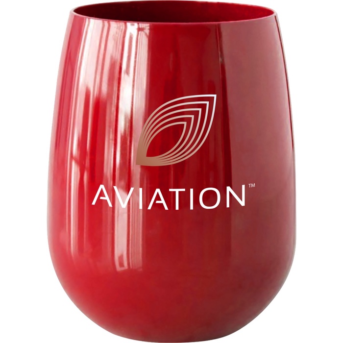 12 oz. Colored Stemless Wine Glass