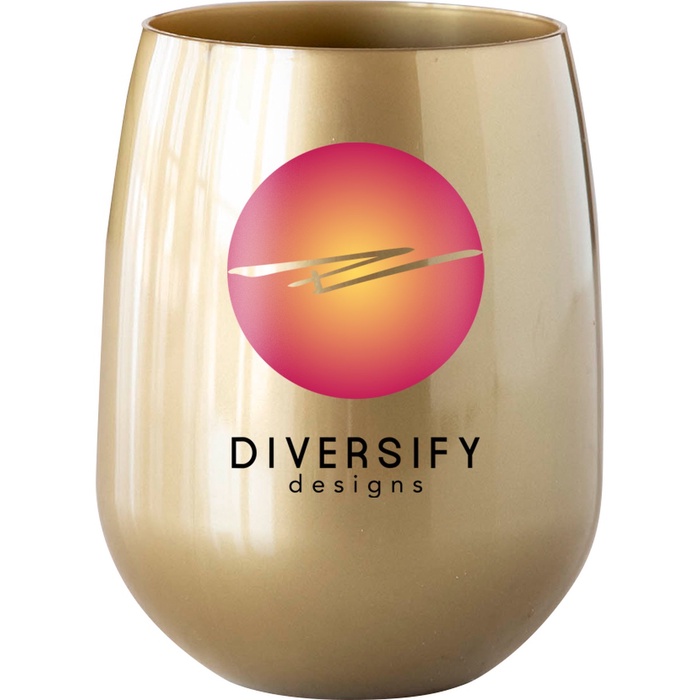 12 oz. Colored Stemless Wine Glass
