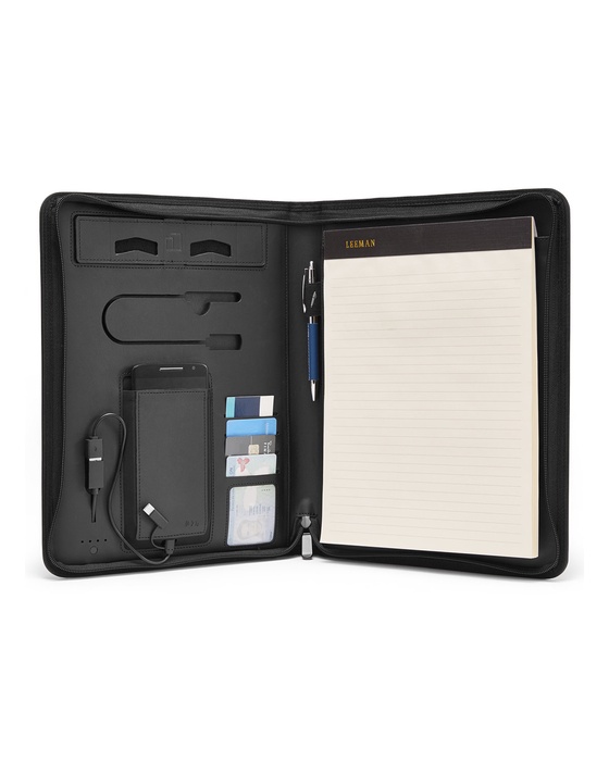 Leeman Roma Tech Portfolio With Power Bank And Wireless Charger