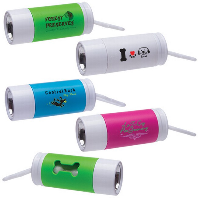 Imprinted Light Up Pen Waste Bag Dispenser