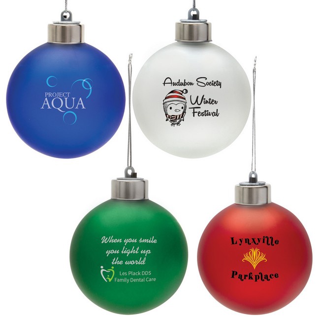 Light-Up Shatter Resistant Ornament with Logo