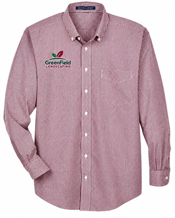 Men's Crown Collection® Gingham Check Woven Dress Shirt