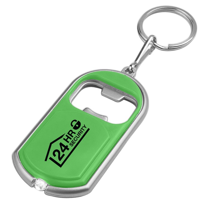 Logo Bottle Opener Key Chain with LED Light