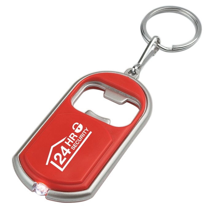 Logo Bottle Opener Key Chain with LED Light