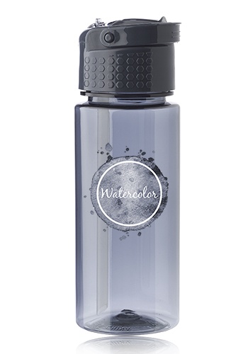Logo Transparent 18 oz. Bottle with Carrying Handle