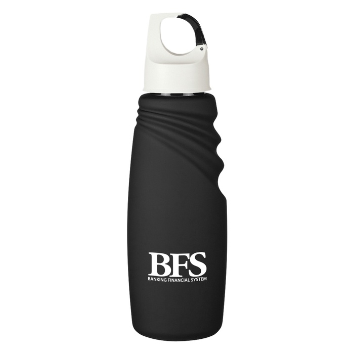 Matte Finish 24 oz. Custom Crest Carabiner Bottles