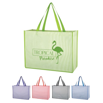 Matte Laminated Bahama Tote Bag with Logo