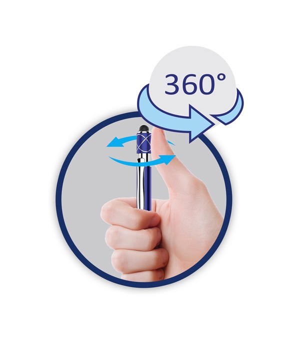 Carousel Spin Top Pen with Stylus