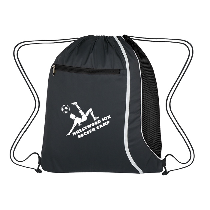 Mesh Accent Logo Drawstring Sports Pack