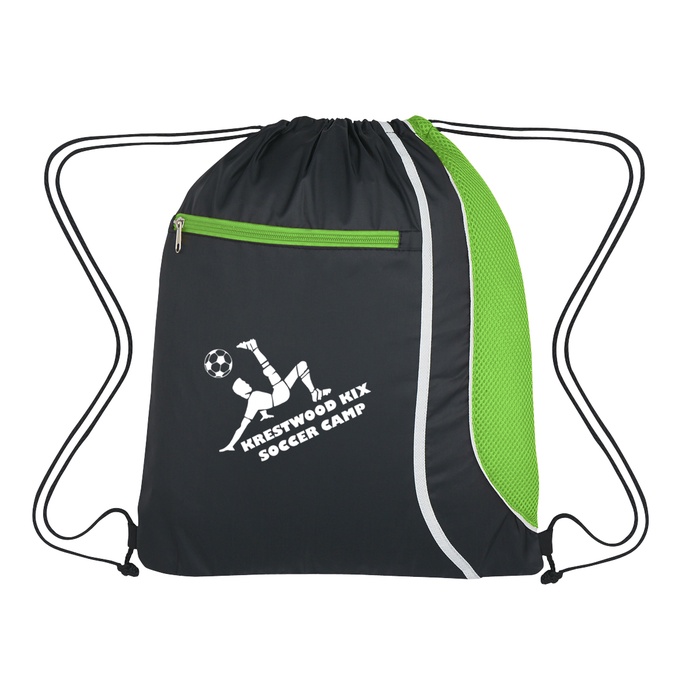 Mesh Accent Logo Drawstring Sports Pack