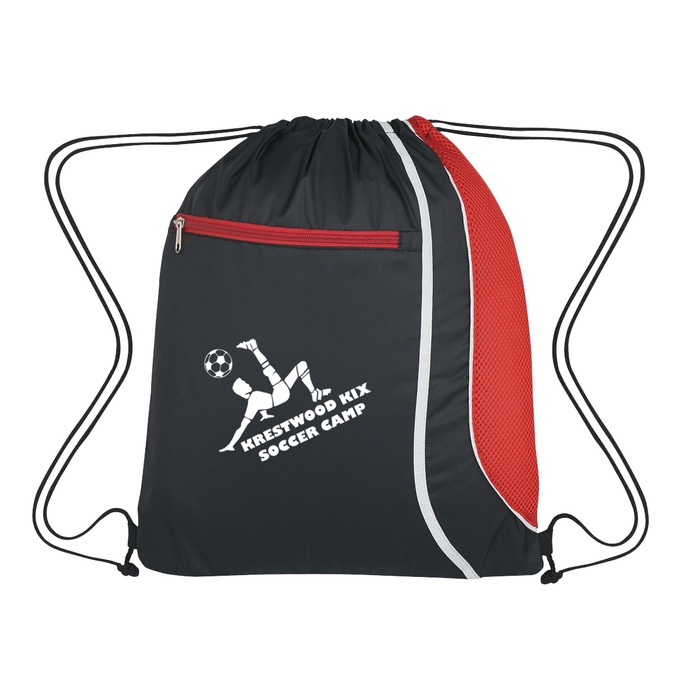 Mesh Accent Logo Drawstring Sports Pack