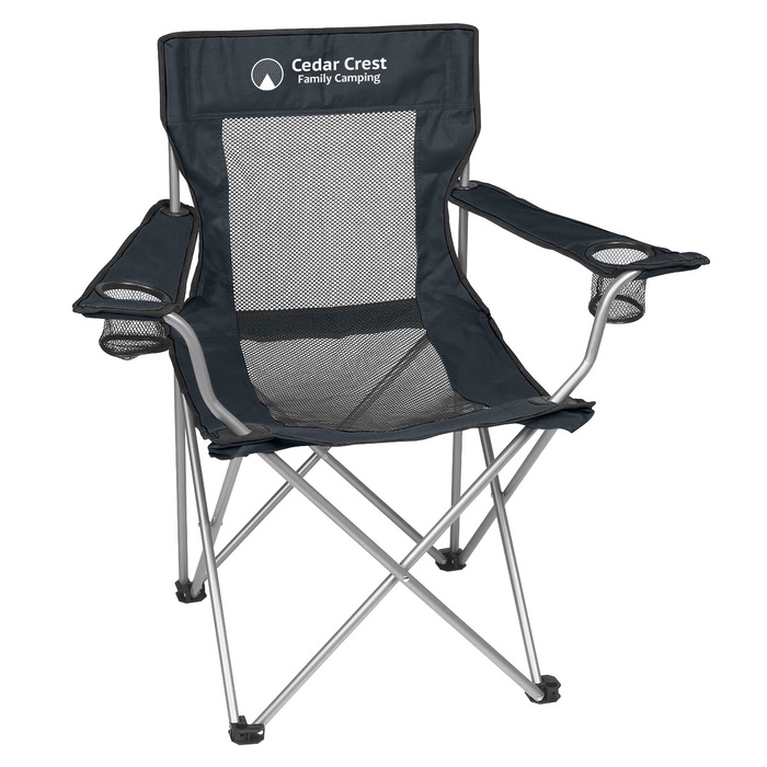 Mesh Folding Chair with Carrying Bag