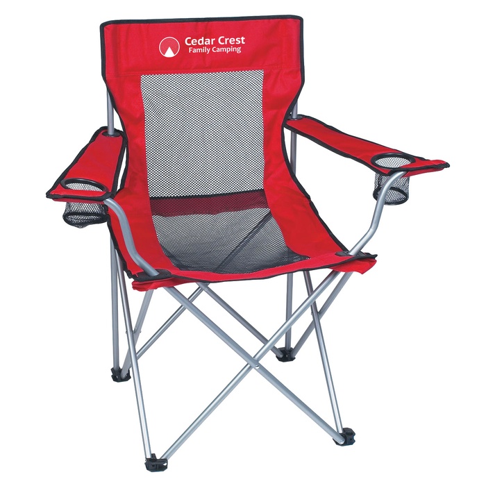 Mesh Folding Chair with Carrying Bag