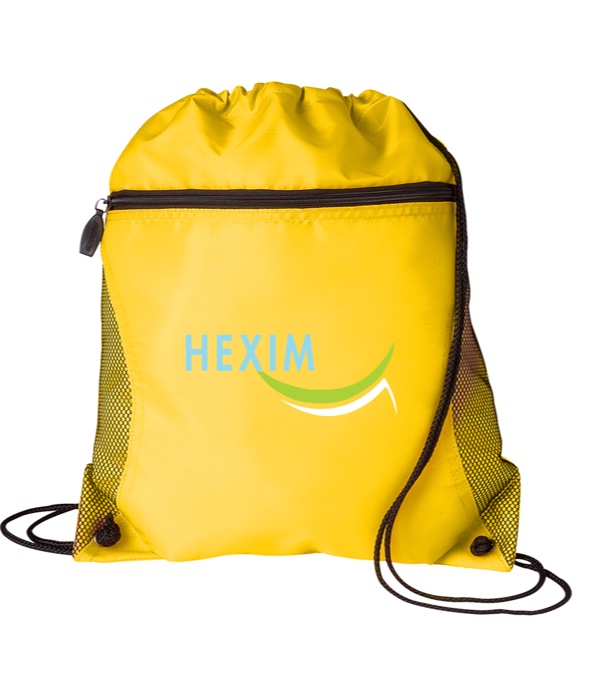 Mesh Pocket Drawstring Bag - Full Color Imprint