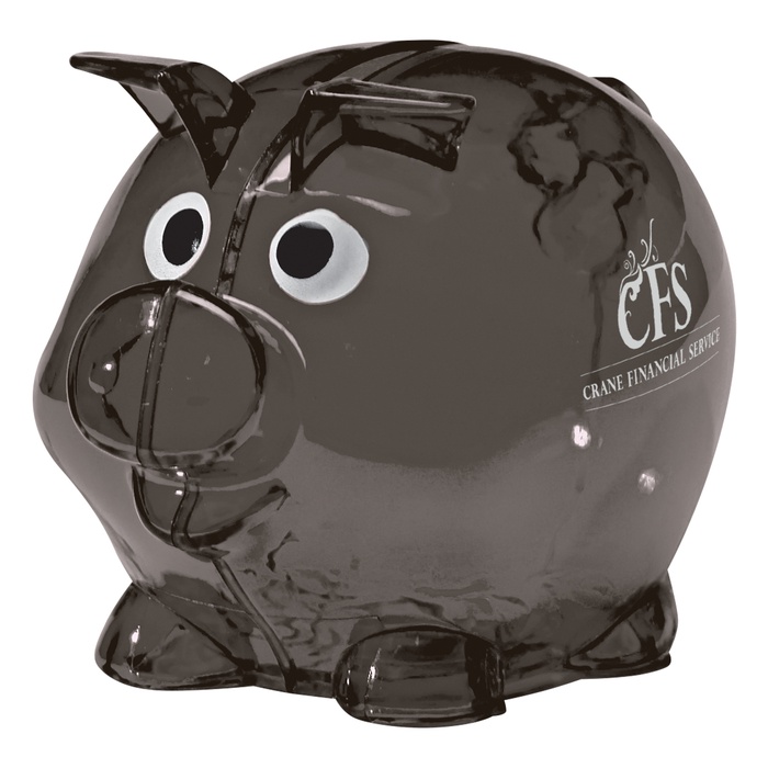Mini Plastic Piggy Banks with Custom Imprinting