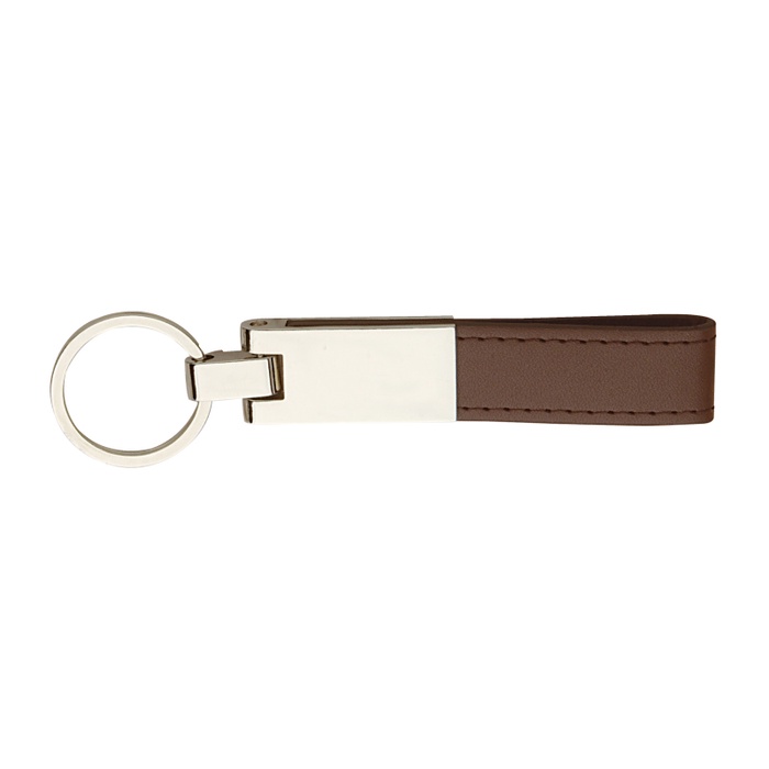 Leather & Silver Keyring