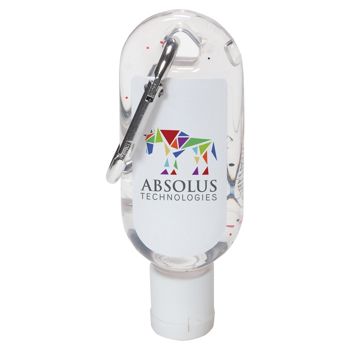Moisture Bead Hand Sanitizer with Carabiner Clip - 1 oz.