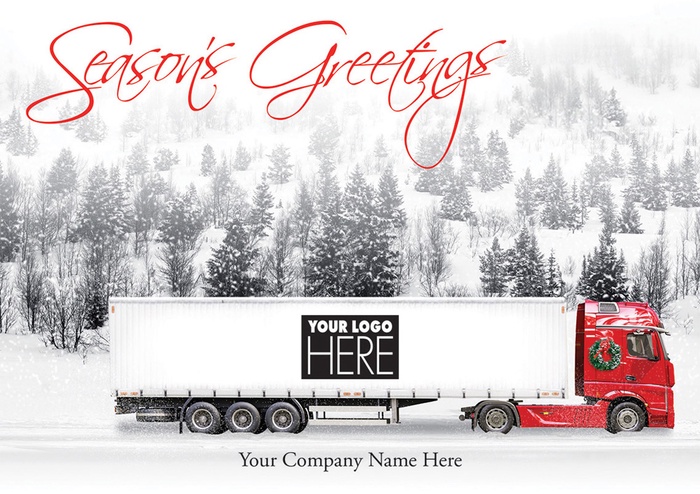 On the Road Transportation Holiday Logo Cards