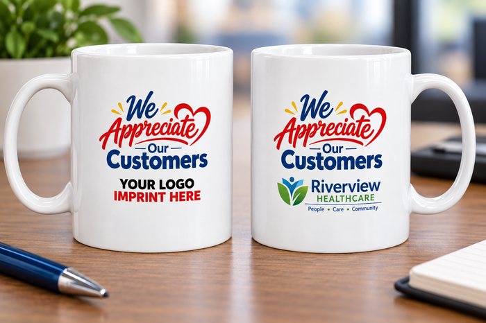 We Appreciate Our Customers 11 oz. Mug with your Logo