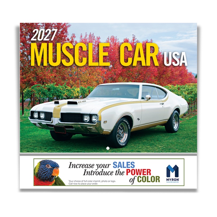 Muscle Car USA Custom Wall Calendar - 2027