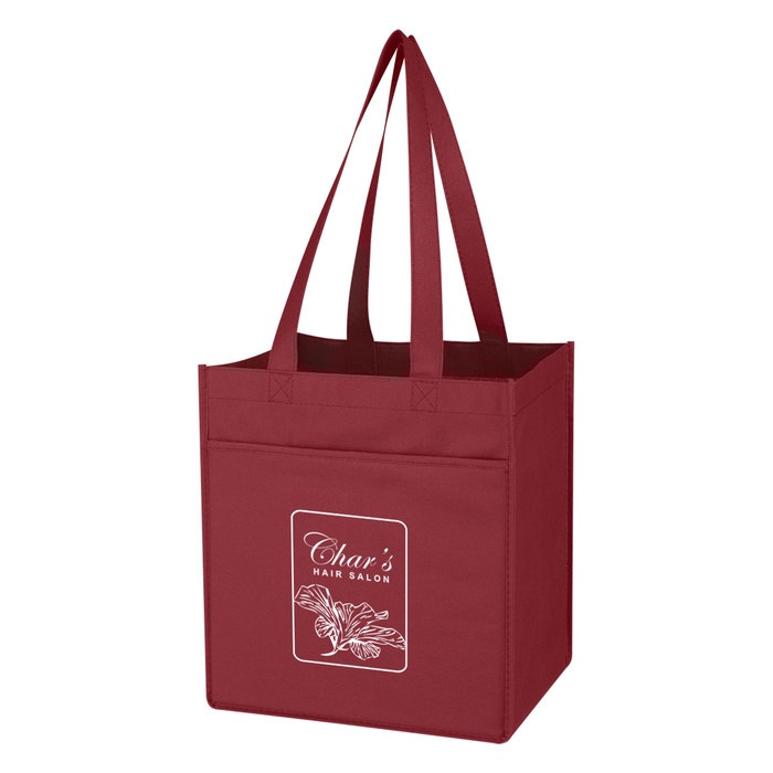 Non-Woven 6 Bottle Personalized Wine Tote Bag