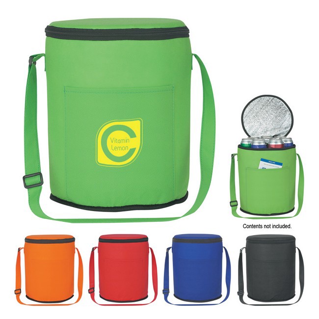 Imprinted Non-Woven Round Cooler Bags