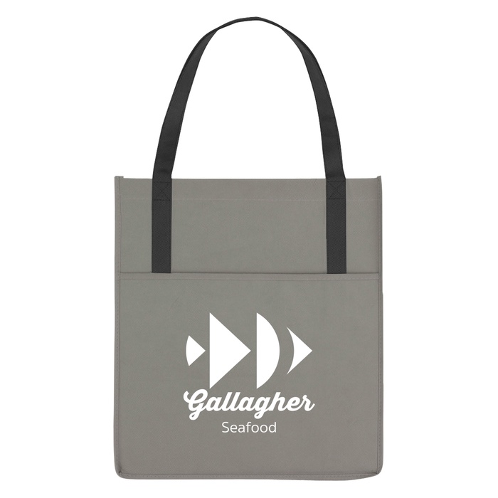 Non-Woven Shopper's Pocket Tote Bag with Printing