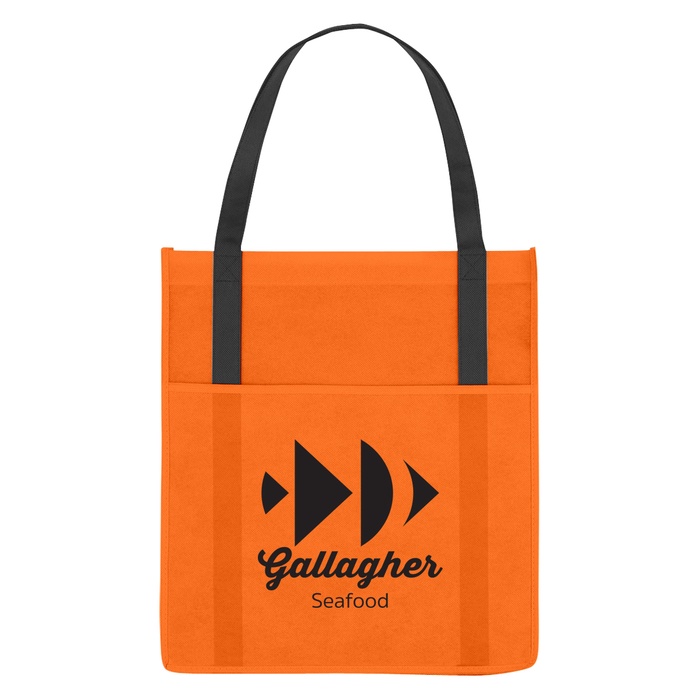 Non-Woven Shopper's Pocket Tote Bag with Printing