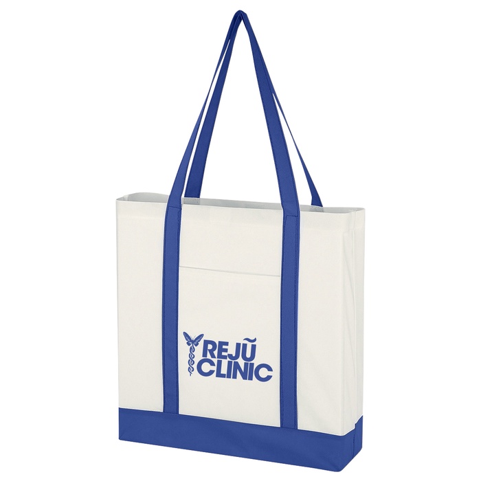 Imprinted Non-Woven Tote Bags with Trim Colors