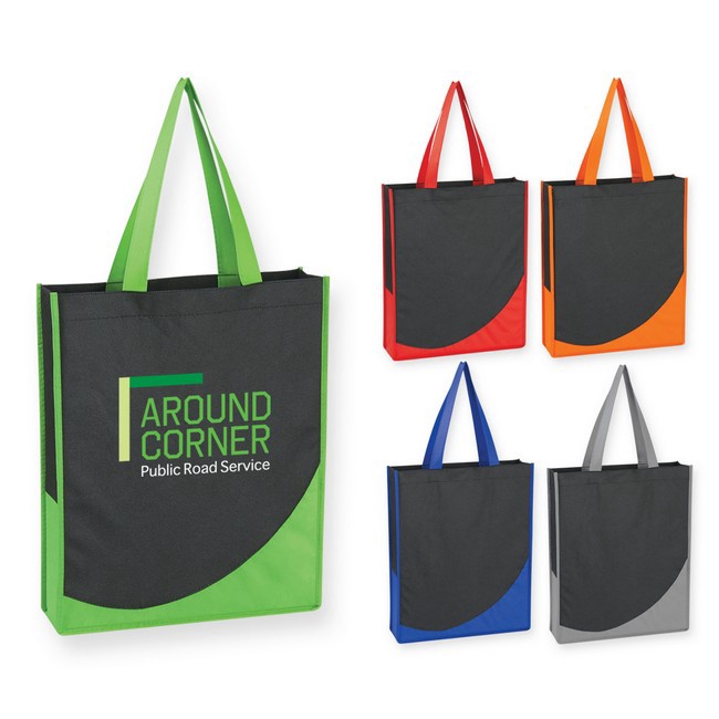 Non-Woven Custom Tote with Accent Trim