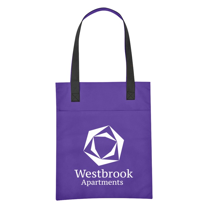 Custom Non-Woven Turnabout Brochure Tote Bags