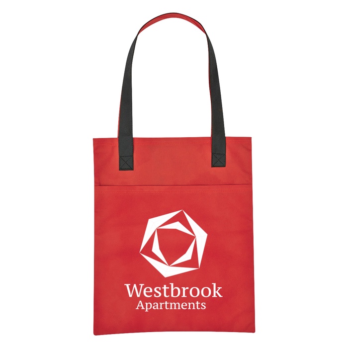 Custom Non-Woven Turnabout Brochure Tote Bags