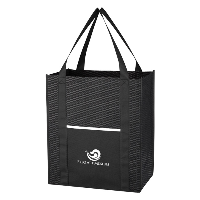 Non-Woven Wave Custom Shopper Tote Bags