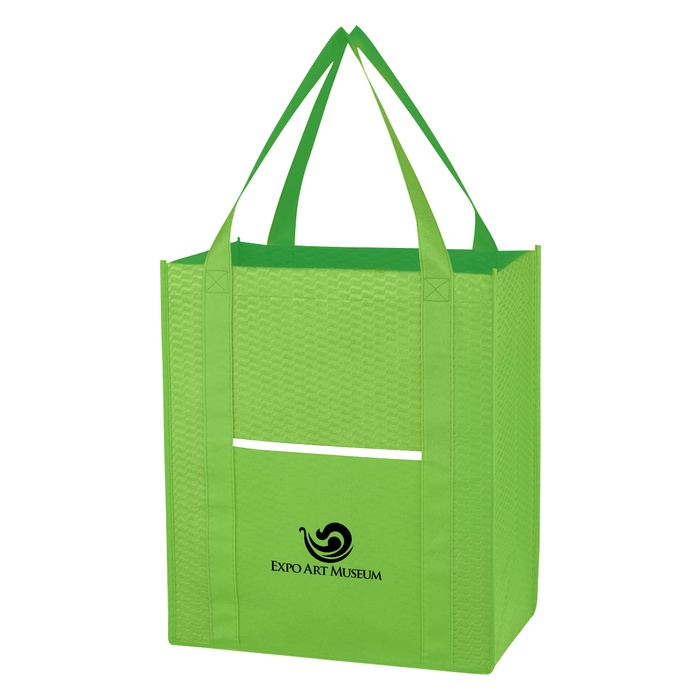 Non-Woven Wave Custom Shopper Tote Bags