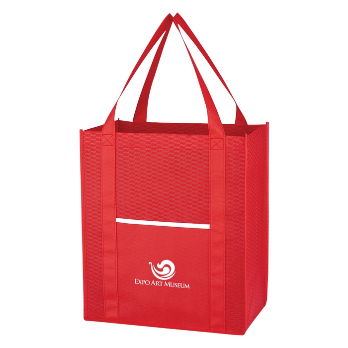 Non-Woven Wave Custom Shopper Tote Bags