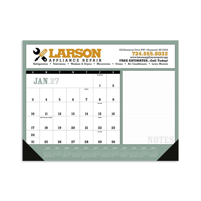Notes Desk Pad with Vinyl Corners - 2027