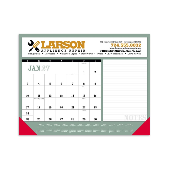Notes Desk Pad with Vinyl Corners - 2027