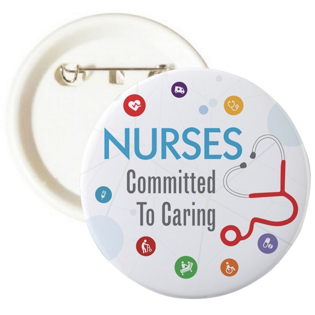 Nurses Committed To Caring Buttons