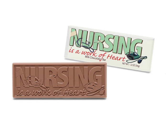 Nursing is a Work of Heart Milk Chocolate Wrapper Bar