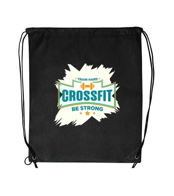 Non-Woven Drawstring Cinch-Up Backpack - Full Color Imprint