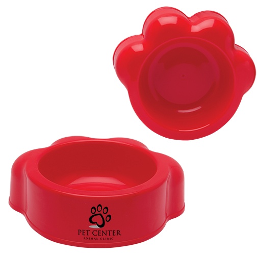Personalized Paw Shaped Pet Bowls