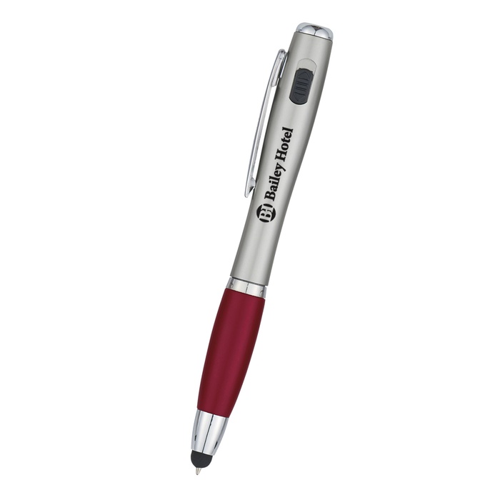 Custom Pen With LED Light And Stylus