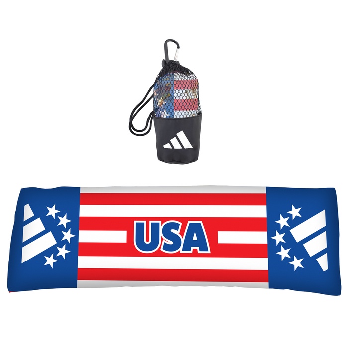 Cooling Towel in Mesh Pouch with Carabiner