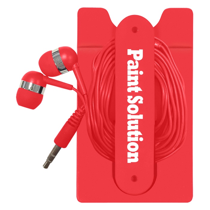 Personalized Phone Wallet with Ear Buds