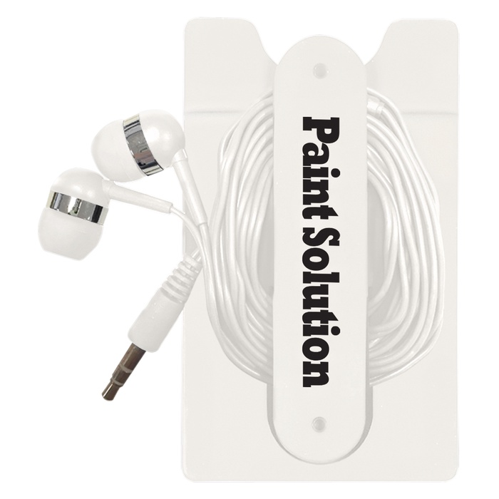 Personalized Phone Wallet with Ear Buds