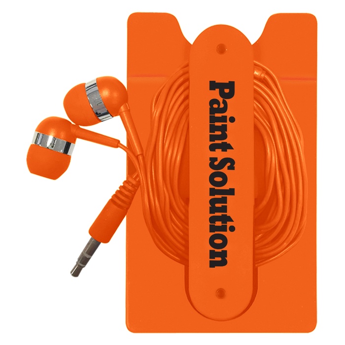 Personalized Phone Wallet with Ear Buds