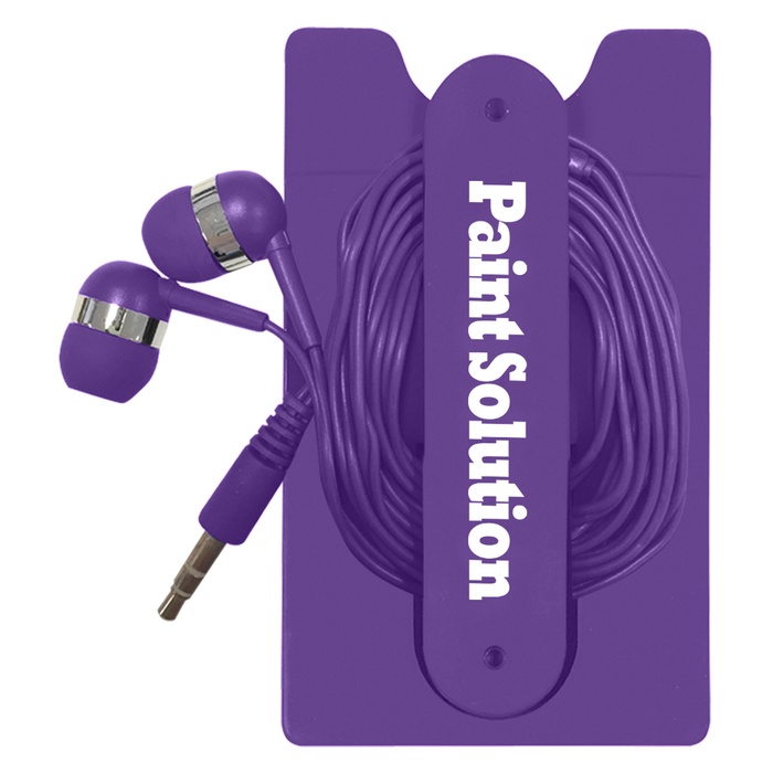 Personalized Phone Wallet with Ear Buds
