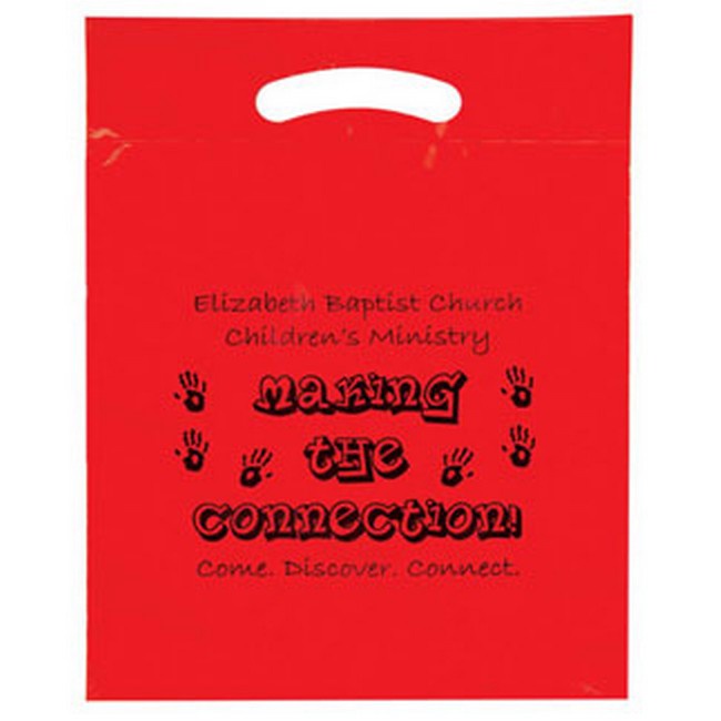 Custom Printed Plastic Die Cut Bag - 15" x 19" x 3"