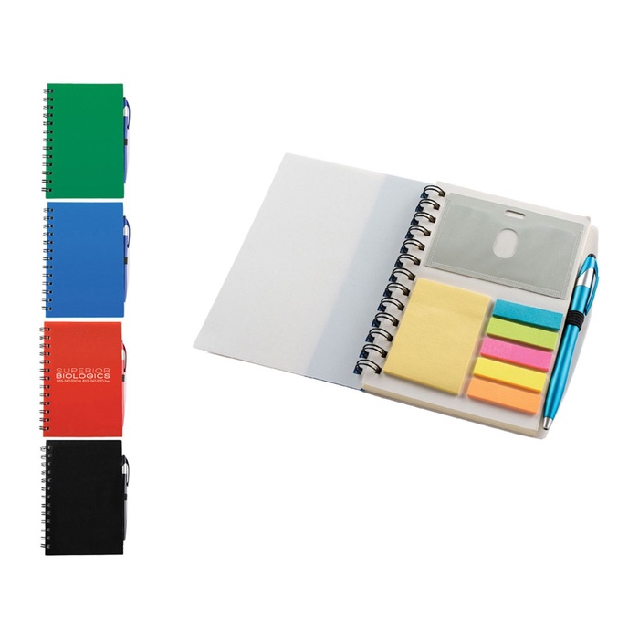 Plastic Spiral Bound Journal with pen