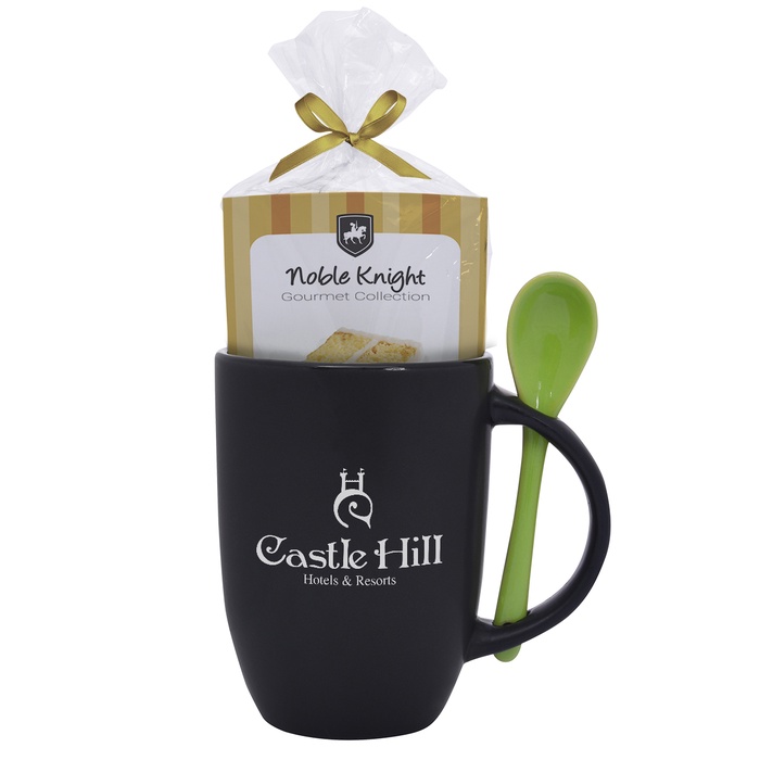 Printed 12 oz. Spooner Mug & Cake Combo Gift